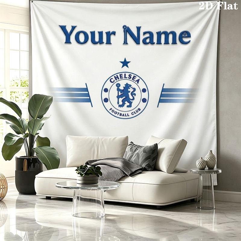 Chelsea F Custom Name Wall Tapestry Aesthetic Wall Hanging Printed Fabric Blanket Decorative Tapestries for Bedroom Living Room Home Decor