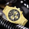 Alloy Quartz Wristwatch Dazzling Brightness New Watch Men Luminous Chronograph Business Waterproof Male Watches with Date