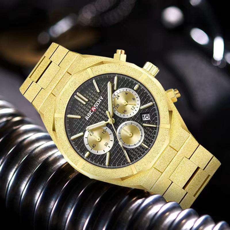 Alloy Quartz Wristwatch Dazzling Brightness New Watch Men Luminous Chronograph Business Waterproof Male Watches with Date