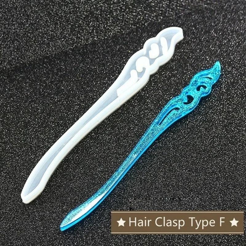 New Transparent Hairpin Silicone Special Mould for Resin DIY Hair Jewelry Making Mold Epoxy Resin Molds LS