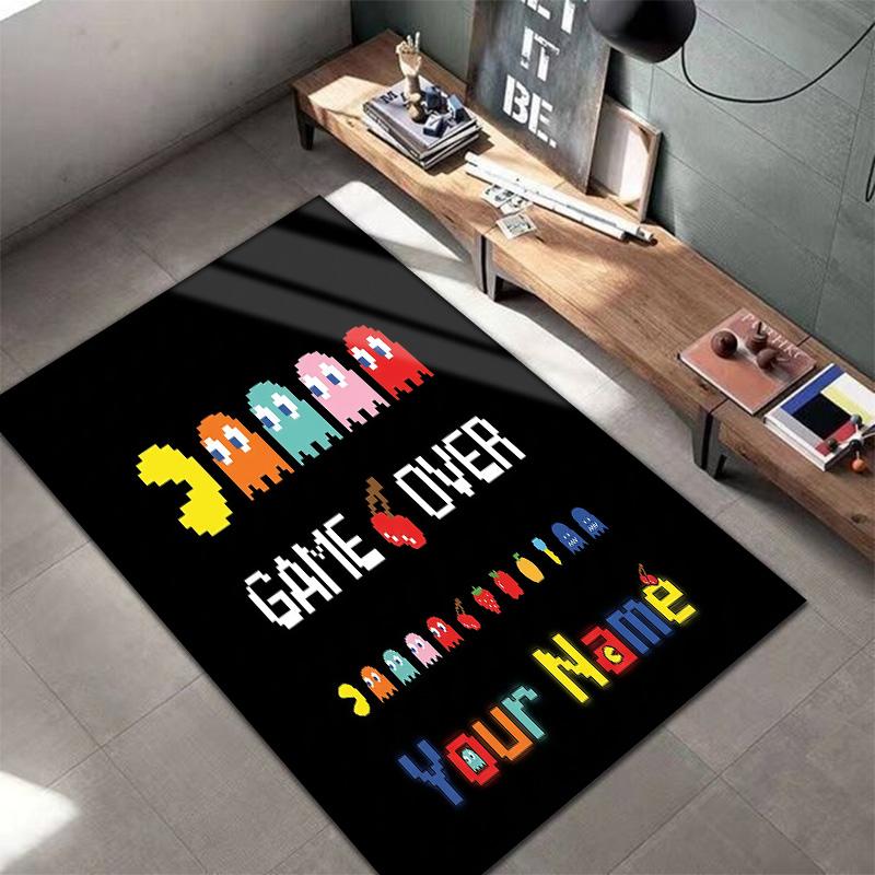 Pacman Custom Name Carpet Rug For Living Room Bedroom Home Sofa Decoration,Kids play Non-slip Floor Mat