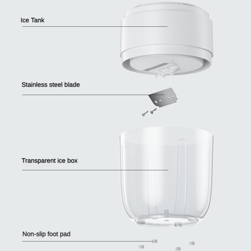 Compact Manual Ice Breaking Shaver, Household Hand Ice Crusher for Homemade Smoothie Raw Materials