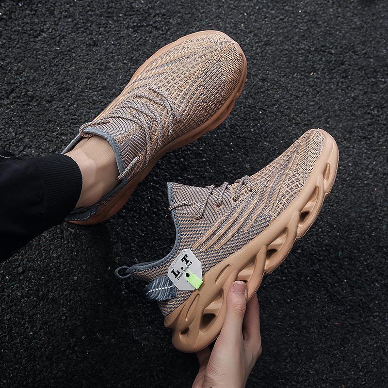 Foreign Trade Tide Shoes Four Seasons Mesh Fly-woven Sports Tide Shoes Casual Fashion Large Size Sports Shoes Lightweight Men's Shoes
