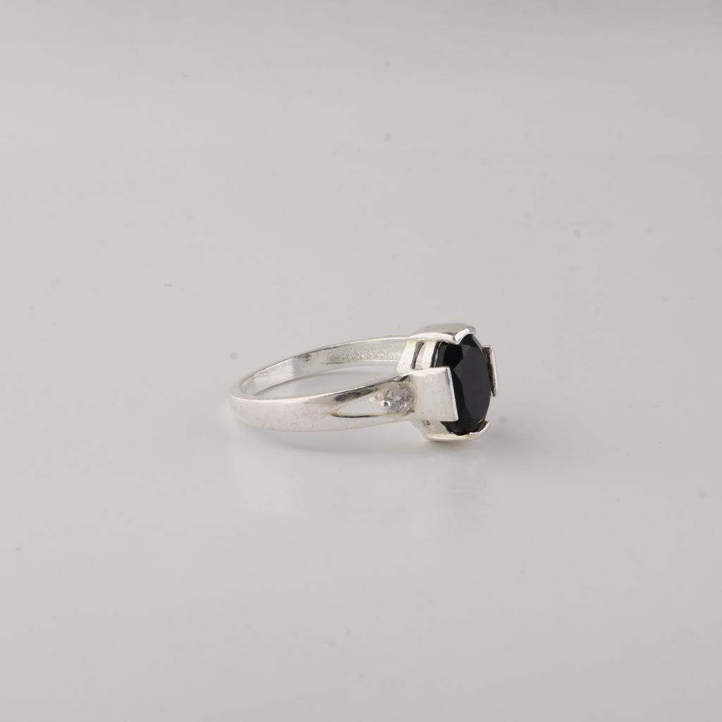 Black Onyx Gemstone 925 Sterling Silver Bohemian Ring Designer Jewelry Gift For Mother/Wife CZR-18-14