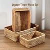 Jing Yu Heng Rattan Woven Living Room Storage Basket Set