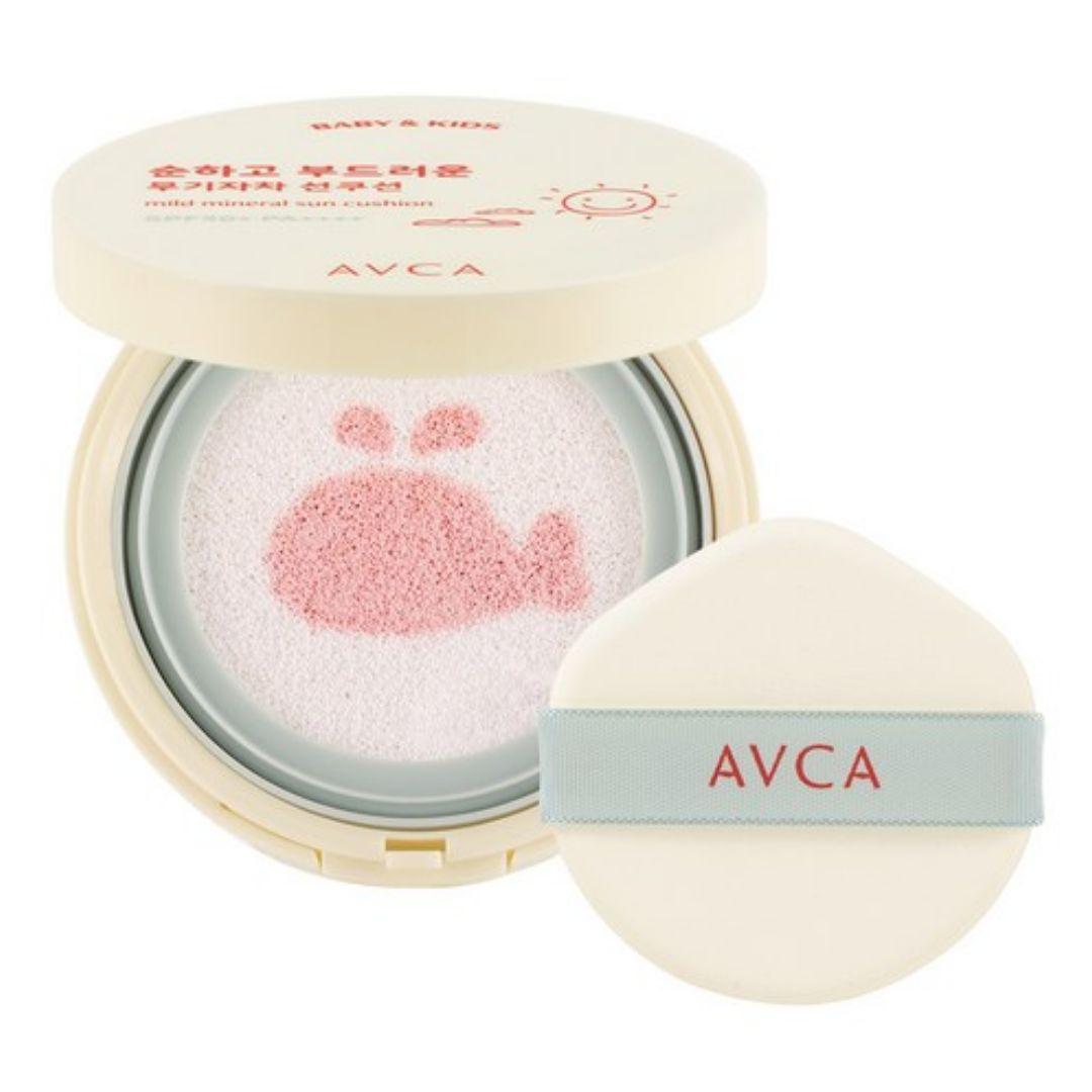 AVCA Baby & Kids Mild Mineral Sun Cushion SPF50+ PA++++ Sensitive Skin 13g 1 Pack (13g)