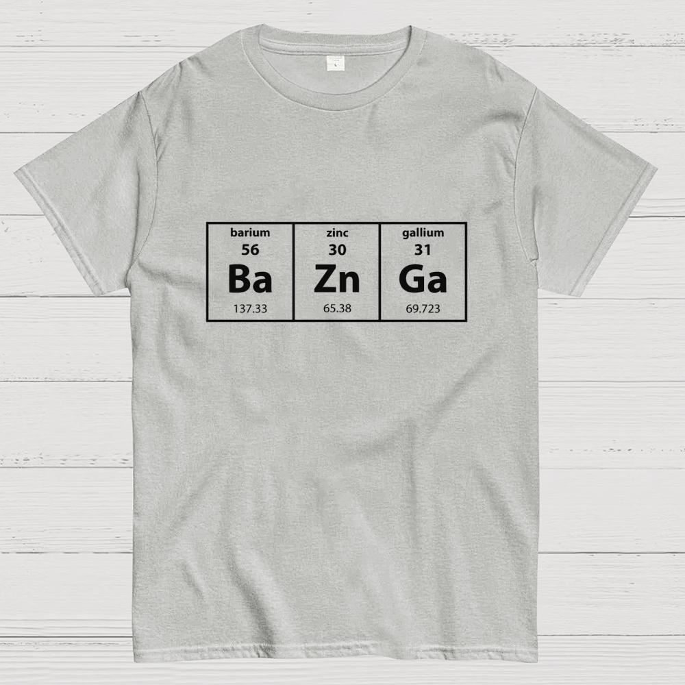 Baznga Periodic Table Cotton Casual Cool Loose T-Shirt