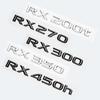 3D Chrome Glossy Black ABS RX200t RX270 RX300 RX350 RX450h RX450hL HYBRID Emblem for LEXUS Car Trunk Trunk Rear Logo Sticker