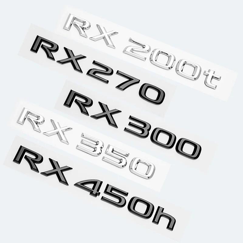 3D Chrome Glossy Black ABS RX200t RX270 RX300 RX350 RX450h RX450hL HYBRID Emblem for LEXUS Car Trunk Trunk Rear Logo Sticker