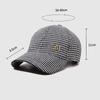Women's Autumn Winter Houndstooth Rhinestone M Letter Baseball Cap Wool Warm Peaks Cap