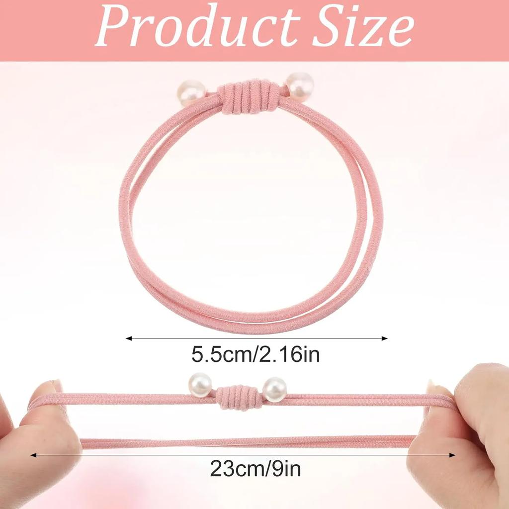 20 Stück Dicke Dehnbare Langlebige Haargummis, Kein Ziepen Nylon-Zopfgummis für Damen & Mädchen, Ideal für Dünnes Langes Lockiges Haar