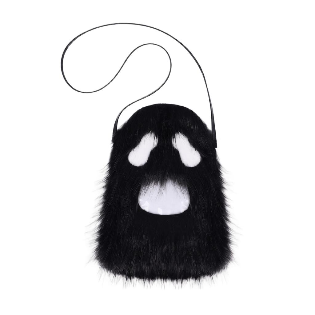 Halloween Plush Crossbody Bag Funny Sling Shoulder Purse for Women