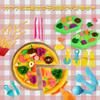 Funk Doggie Wheat Clay, 18-Piece Set, 66-Piece Clay Toy Set, Food Molds, Clay Tools, Hamburgers, Pizza, Sweets, Pretend Play Set, Christmas Gift