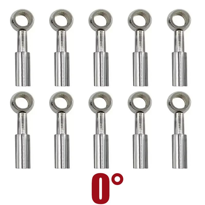 10X 10mm Motorcycle Hydraulic Reinforced Brake Clutch Oil Fuel Hose Line Pipe Fitting Joint Brake Line Adapter 0 28 90 Degree