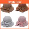 Womens Round Top Straw Sun Hat With Flat Brim And Uv Protection For Beach And Vacation