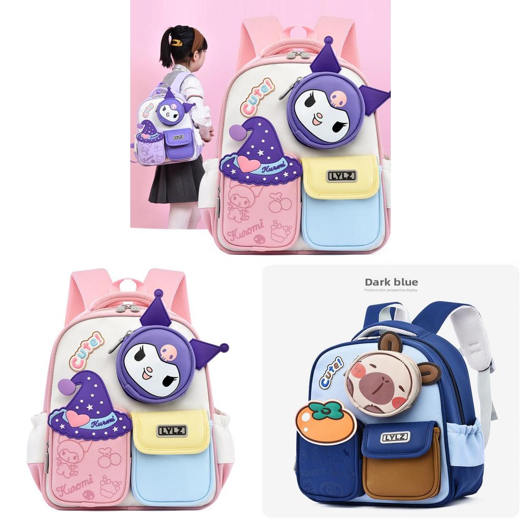 Kuromi Kindergarten Backpack For Kids Cartoon Large Capacity Lightweight School Bag