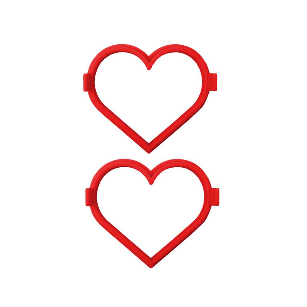 Balení 2 silikonových forem na palačinky ve tvaru srdce, nepřilnavý tvarovač na pečení dortů na Valentýna a na vaření na pánvi