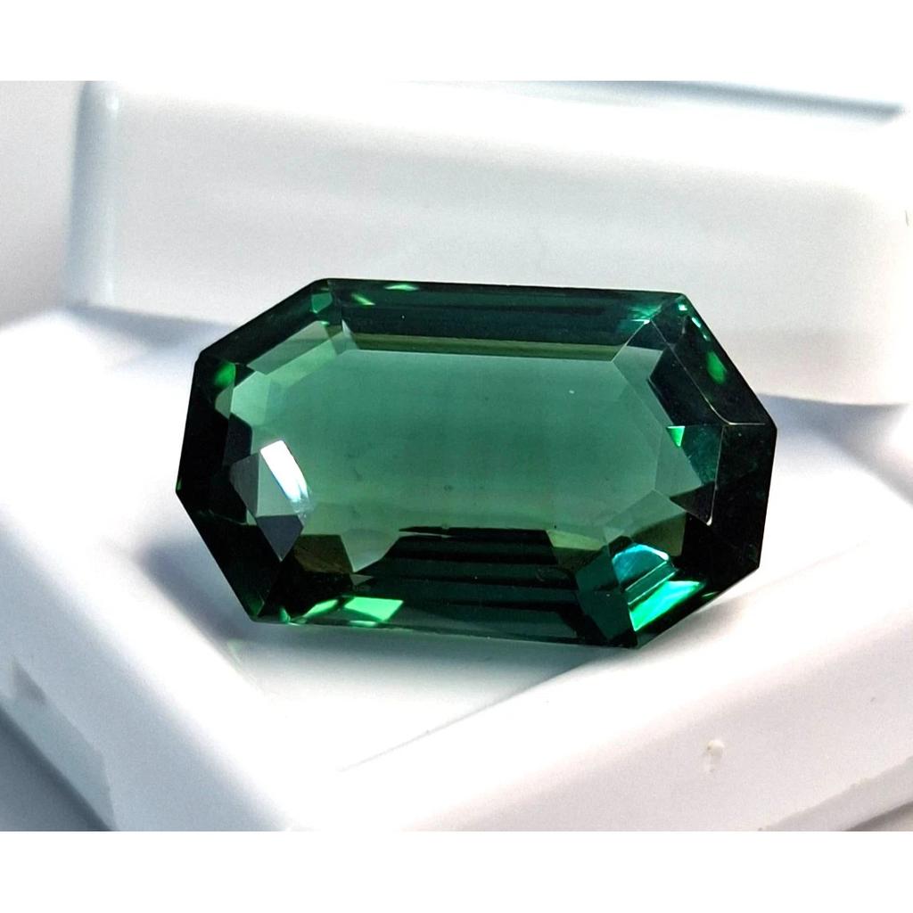 Green Tourmaline Rk 241 Natural 11-13 Ct Emerald Cut Stunning Gemstone