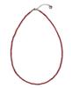 Decoroso Unisex Minimal Mother-Of-Pearl Bead Necklace [Deep Red]