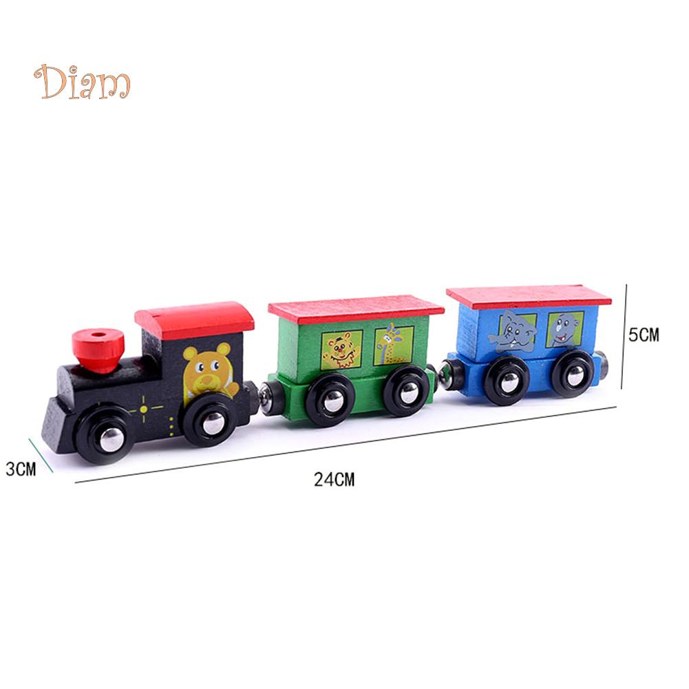 NO.KK Magnetic Wooden Mini Train Carriage Model Educational Kids Toy Gift Gift Vehicles Minicar