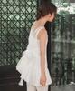 LOSSYROW Sheer Ribbon Balloon Dress White