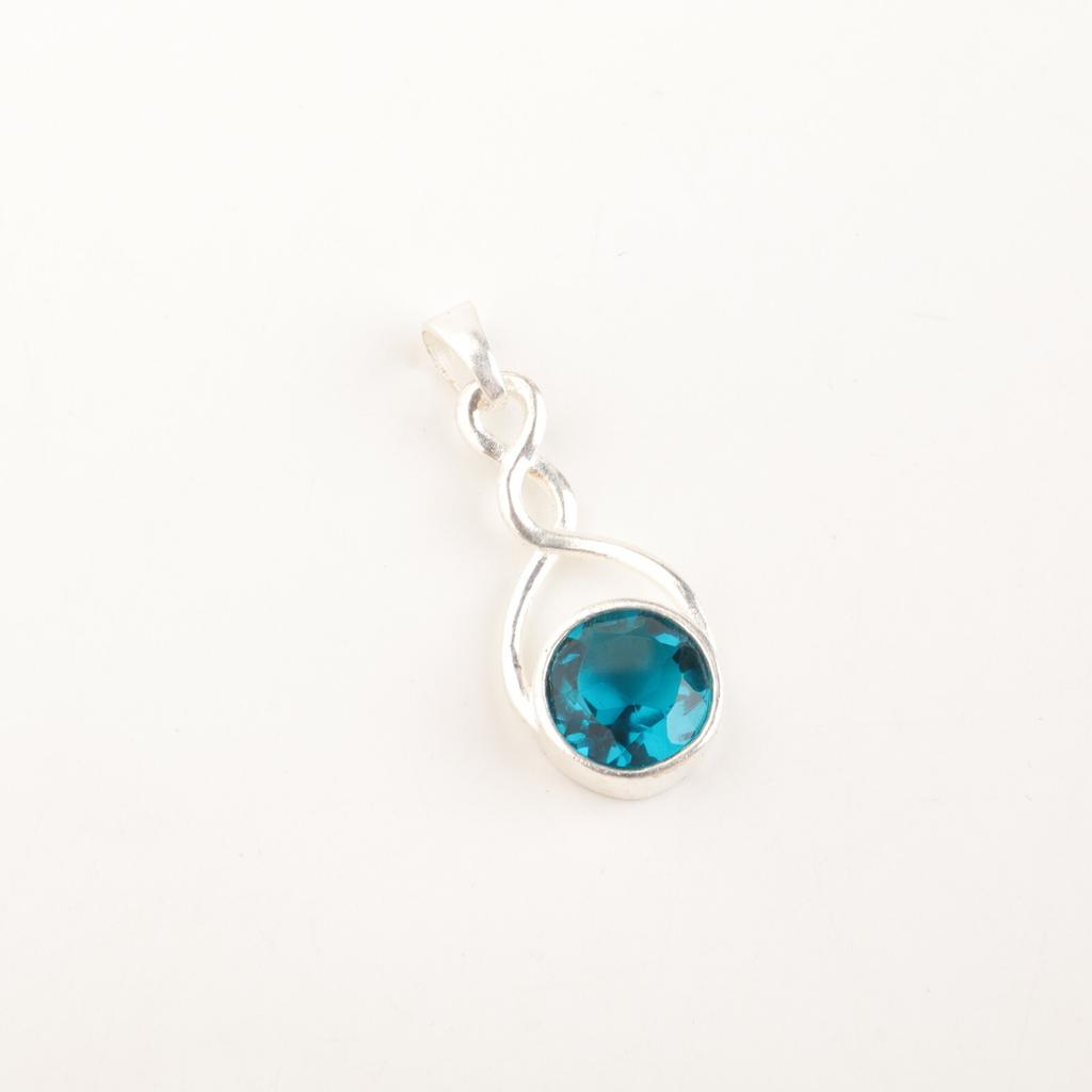 Apatite Gemstone 925 Sterling Silver Jewelry Handmade Pendant 1.13" Gift For Mom CP-25-10