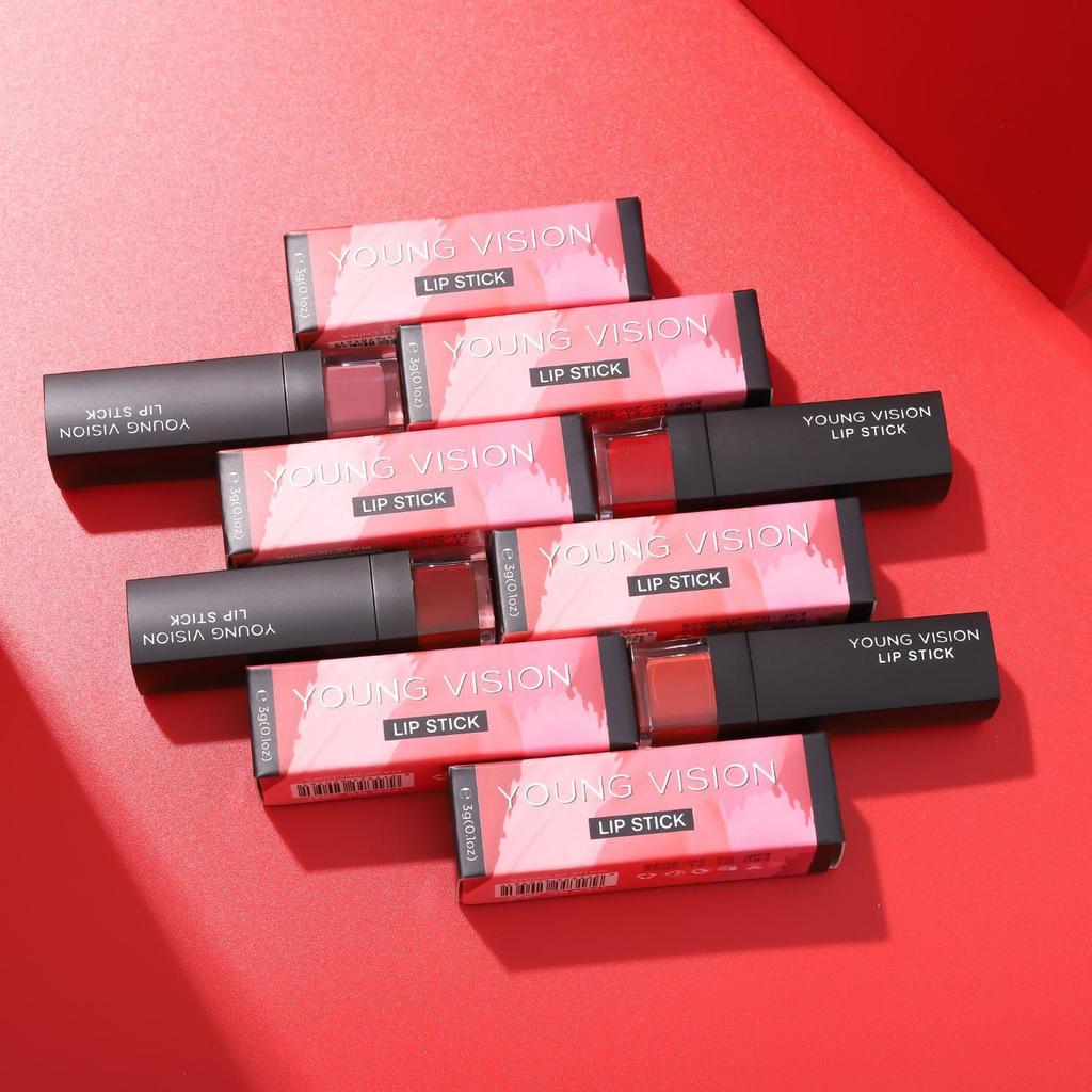 Matte matte 12-kleuren enkele lippenstift Fluweel Niet gemakkelijk te plakken Cup-lippenstift Gemakkelijk te gebruiken make-up lippenstift