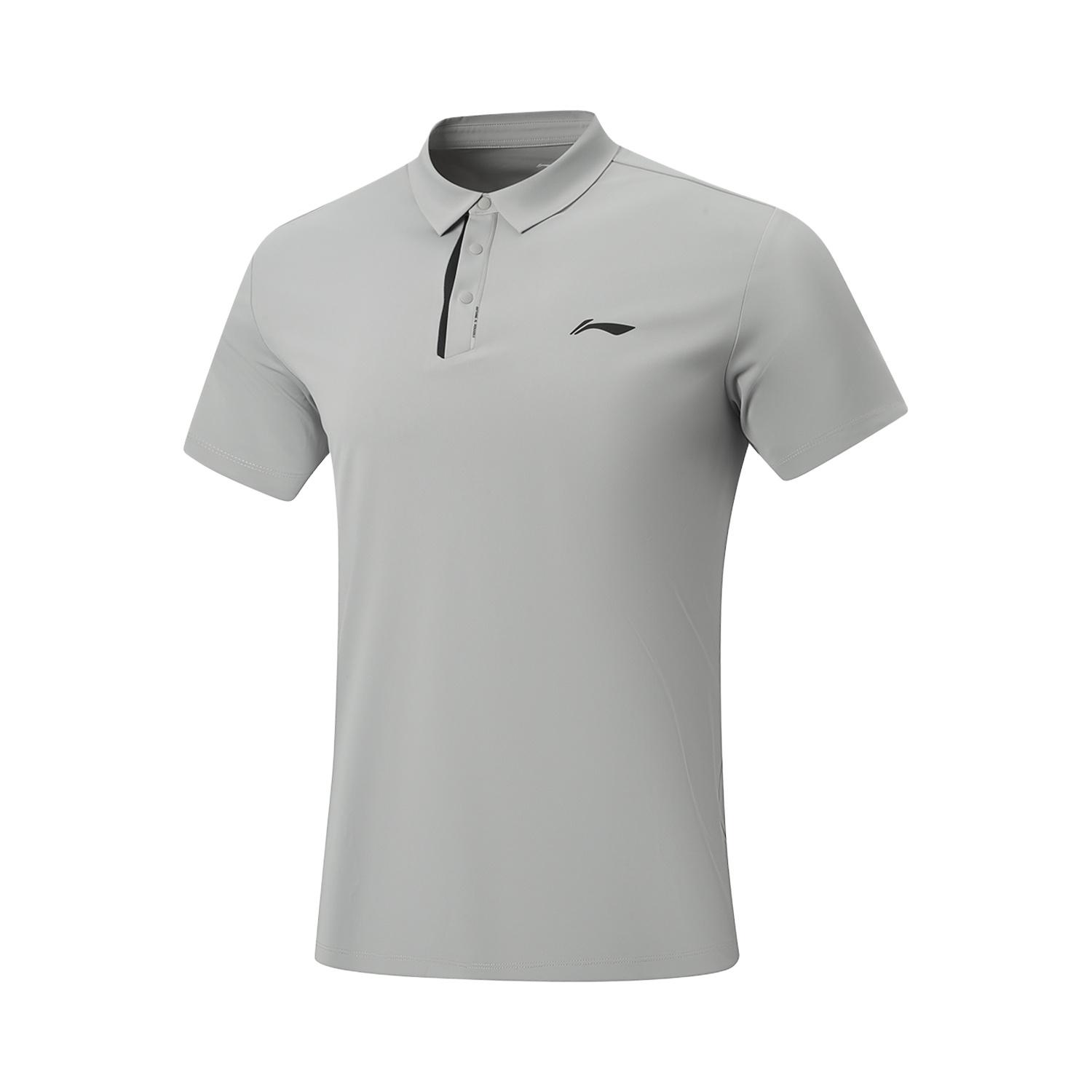 Li-Ning Fitness Series Moisture Wicking Quick Dry UV Resistant Polo Shirt Men tops APLW163-3 S