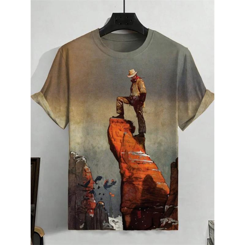Japanese Ukiyo-e Graphic T Shirt Men Animal Waves Sun 3D Printed T-Shirts Casual Short Sleeve Tees Outdoor Oversized O-Neck Tops