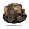Steampunk Zylinder Hut Historisch mit Schutzbrille Mechanische Kostüm Hüte für Cosplayer,