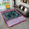 3D Monster Gold Card Cartoon Yu-Gi-Oh Anime dack magician Game Carpet Rug for Bedroom Living Room Home Sofa Decoration,Floor Mat