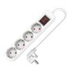 Power Strip Extension Cord 4 Sockets With Switch Cable 3M Schuko