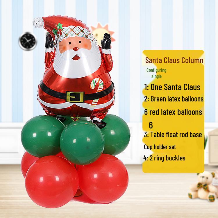 Christmas Decor Set: Snowman, Santa, Snowflake & Tree Balloons