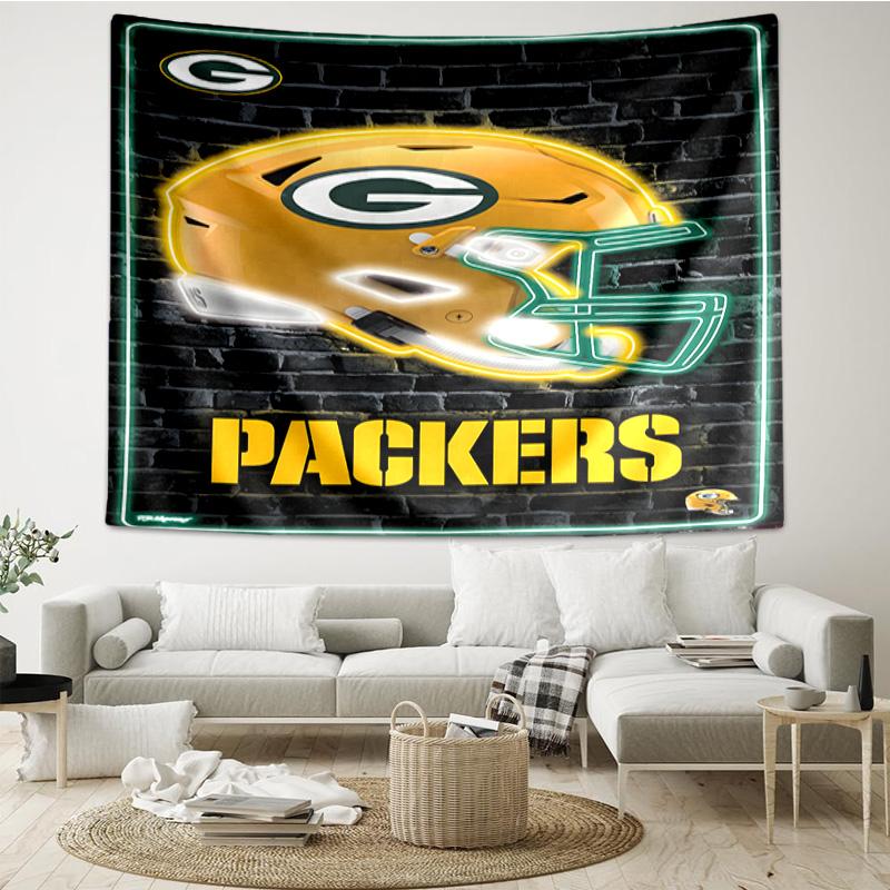 Green Bay Packers Logo Tapestry Hanging for Bedroom,Livingroom, Playroom,Decor Art Room Wall Tapestry Holiday and Birthday Gifts