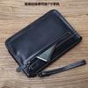 NZPJ Genuine Leather Men's Clutch Bag Natural Cowhide Wallet Large Capacity Mobile Phone Bag Casual Businesse Envelope for