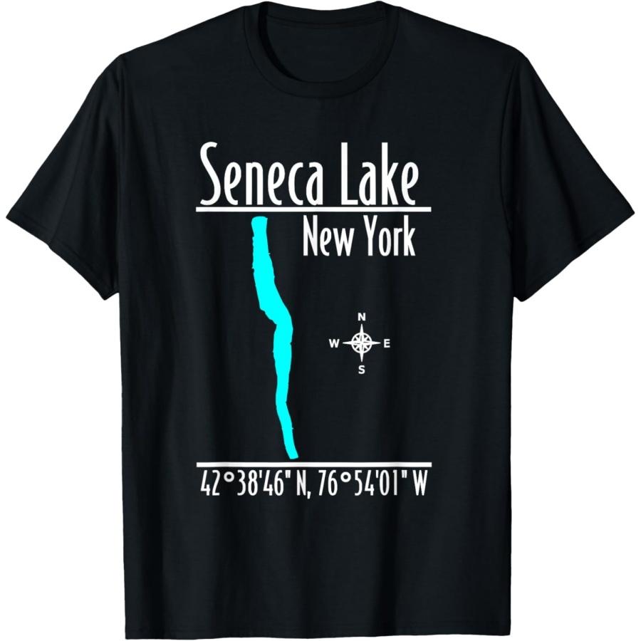 Modern Seneca Lake, New York T-Shirt XXXXXL чёрный