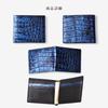 CLW Crocodile Leather Works Crocodile Bifold Wallet (Bill Compartment) Midnight Blue, Made In Japan, Men's, Cashless, Brand Name, Gift