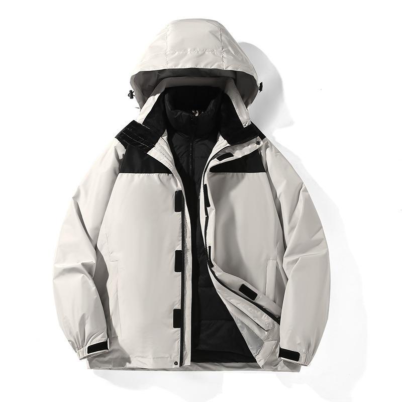 Outdoor mountain jacket 3-in-1 removable down jacket liner men's women's couple thickened winter jacket