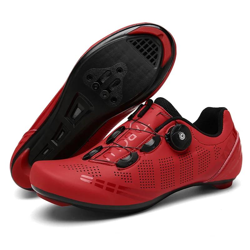 Men's Cycling Shoes Road Bike Shoes Self-locking Cleats Speed Cycling Sneakers Outdoor Racing Route Athletic Bicycle Footwear