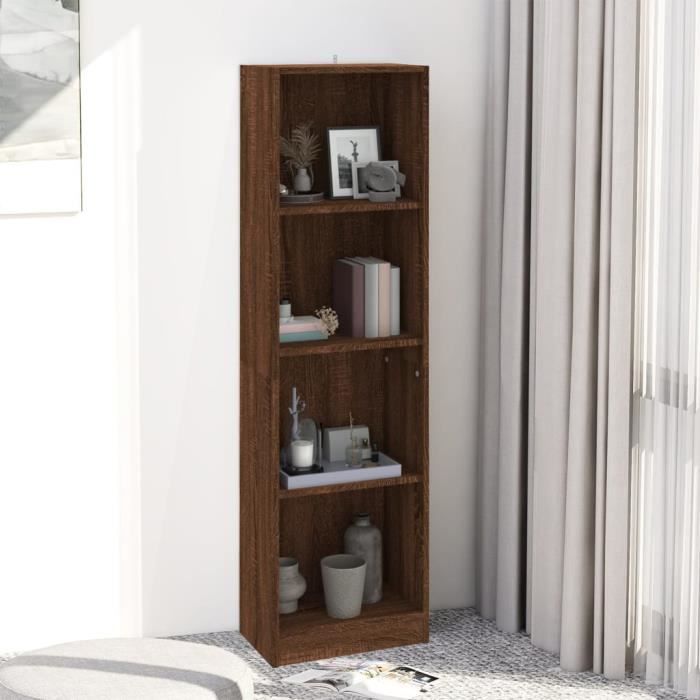 VidaXL Bibliothèque 4 niveaux Chêne marron 40x24x143cm Bois ingénierie 816067