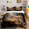 Deer And Floral Forest Decor Soft Comfortable Duvet Cover Bedding Set Included 1*Duvet Cover & 2*Pillowcases, Gift
