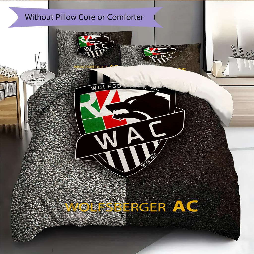 Wolfsberger AC Motif Literie Décoration de Maison Cadeau d'Anniversaire et de Fête (1 housse de couette + 2 taies d'oreiller, sans garniture.)
