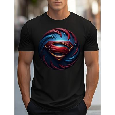 Europäische Größen Superman Justice League Lustiges T-Shirt - Lässiges Tee Super Weich & Atmungsaktiv Rundhals Kurzarm - Ideales Sommergeschenk