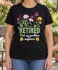 Retired Not My Problem Anymore Shirt, Botanical Retirement Tee, Funny Coworker Farewell Gift, Wildflower Graphic, Teacher Nurse Party Outfit