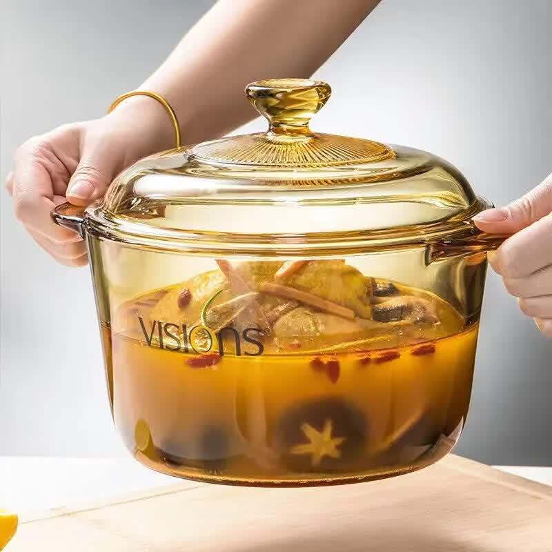 Corning Visions Transparent Glass Pot