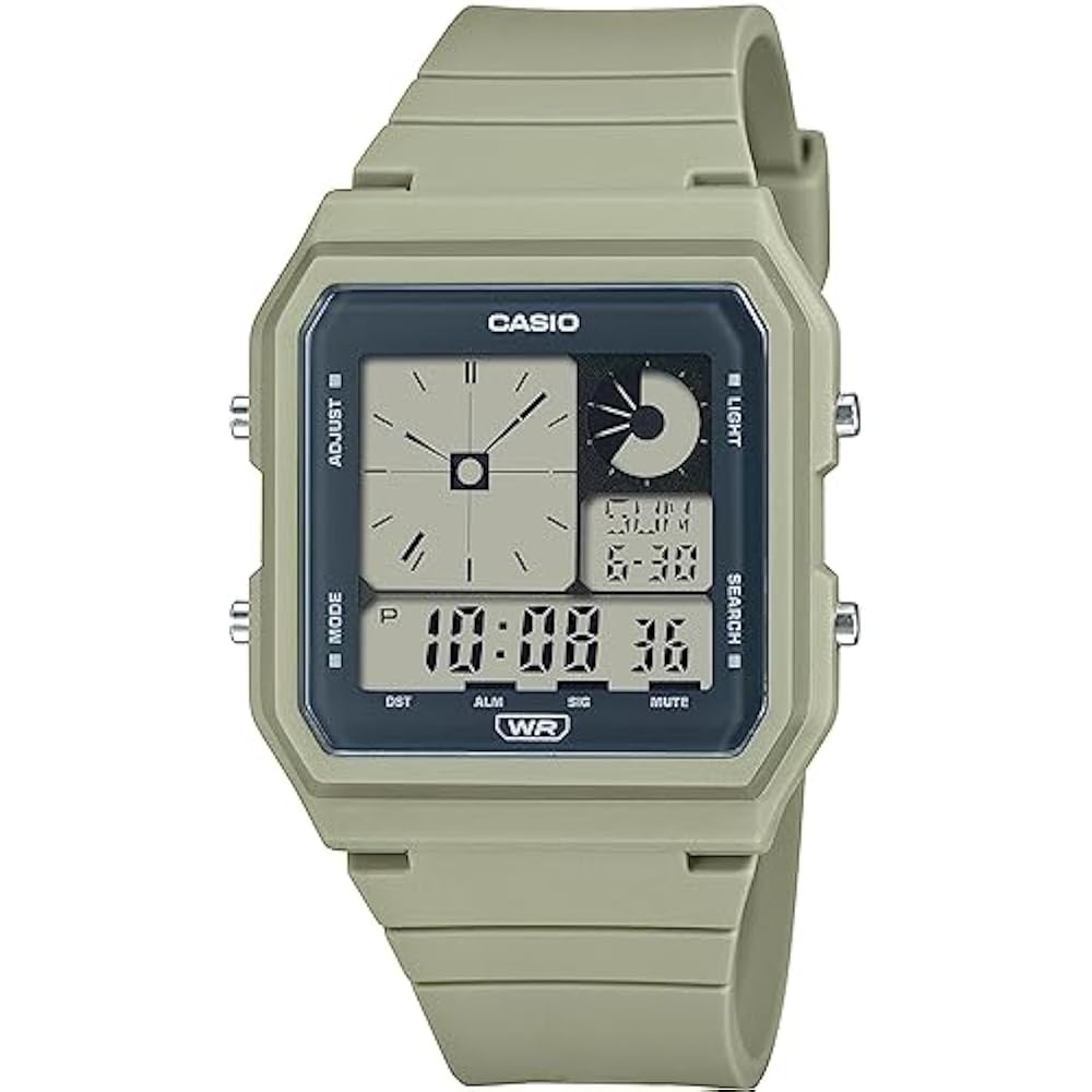 [Casio] CASIO Standard Digital Watch with Analog Display LF-20W-3A Unisex Light Moss Green Overse...