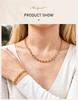 Handmade Strap Chain Necklace Stainless Steel Gold Plated Link Minimalist Tarnish Free Jewelry for Women Bijoux Femme
