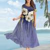 Women's Casual Loose Bohemian Floral Print Short Sleeve Dress
