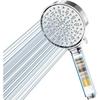 1Pc Cobbe Shower Head With Filter, Shower Head Water-Saving With Filtration In 20 Layers, 6 Jet Types, High Pressure Hand Shower, Economy Shower Head