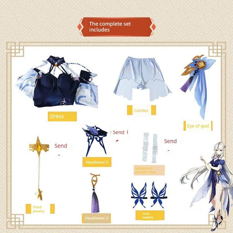 Genshin Impact Cosplay Amber, Xiangling, Hu Tao, Klee, Linghua, Keqing, Wendi Full Set of Costumes
